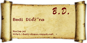 Bedi Diána névjegykártya